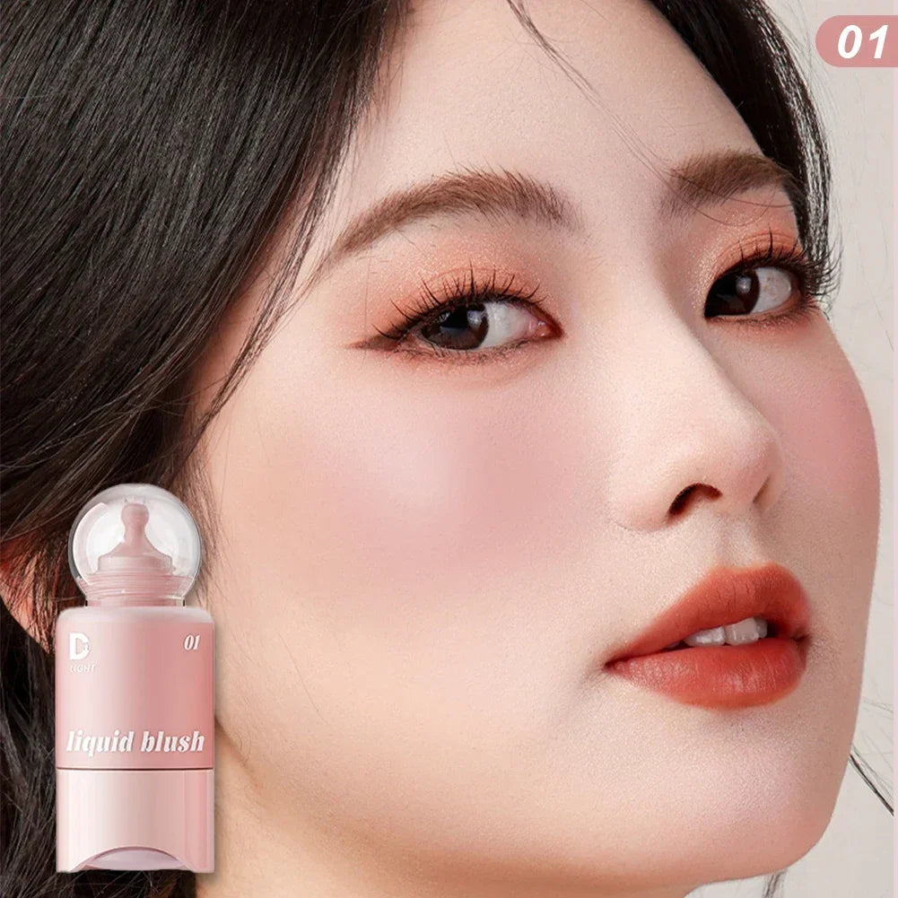 Liquid Blusher Lip And Cheek Hydrating Stick Lip Balm Cream Facial Cheek Makeup Blush Powder Rouge Gloss Natural