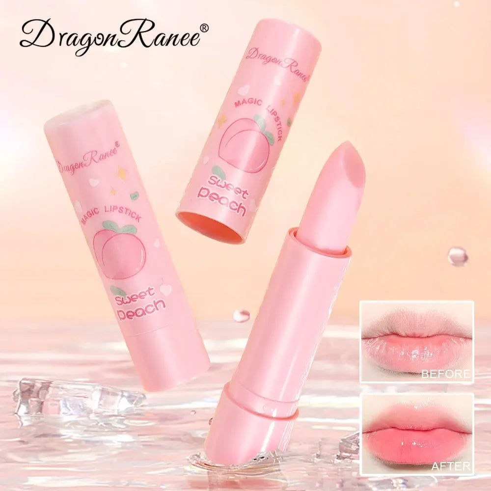 Color Shift Lip Balm Hydrating Long Lasting Moisturizing Peach Jelly Stain Waterproof Smooth Repair Care Makeup