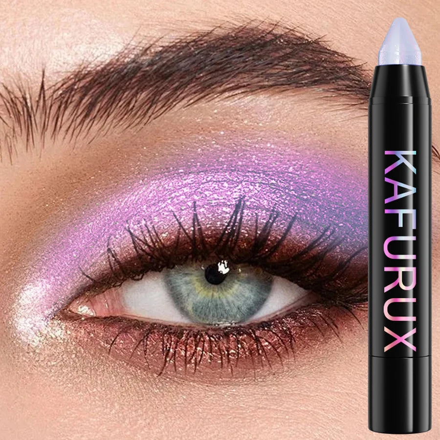 Natural Color Eyeshadow Stick-Highlighter Pen with Pearly Glitter&Matte Finish 1pc Pick Brow Shimmer Eye Shadow Pen Eye Makeup