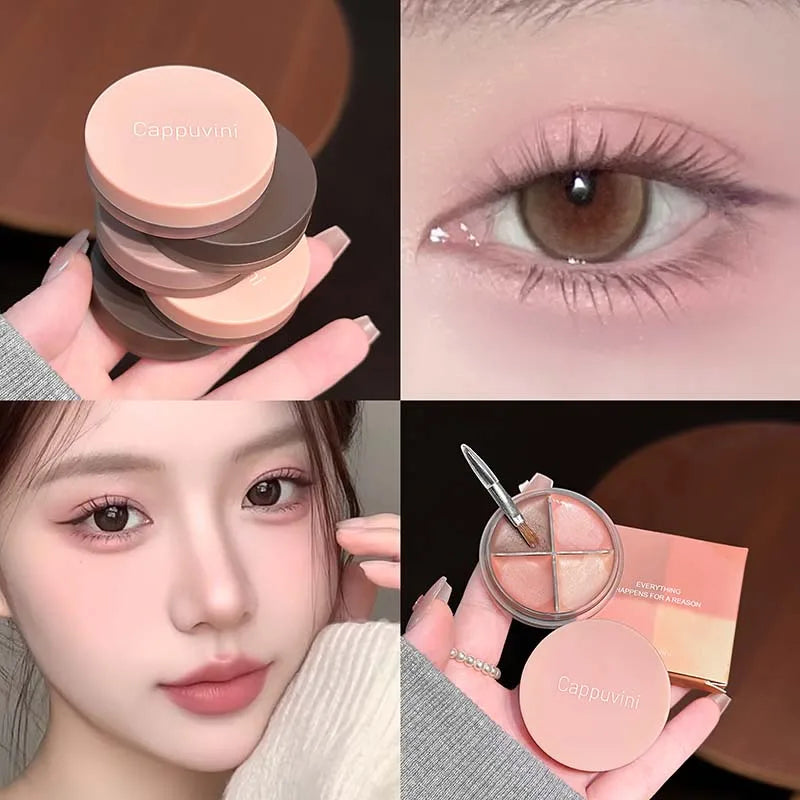 Cappuvini Matte Eyeliner Cream Long-Lasting Waterproof Sweatproof Smudge-Proof Natural Shaping Highlight Brightening Chinese Cos
