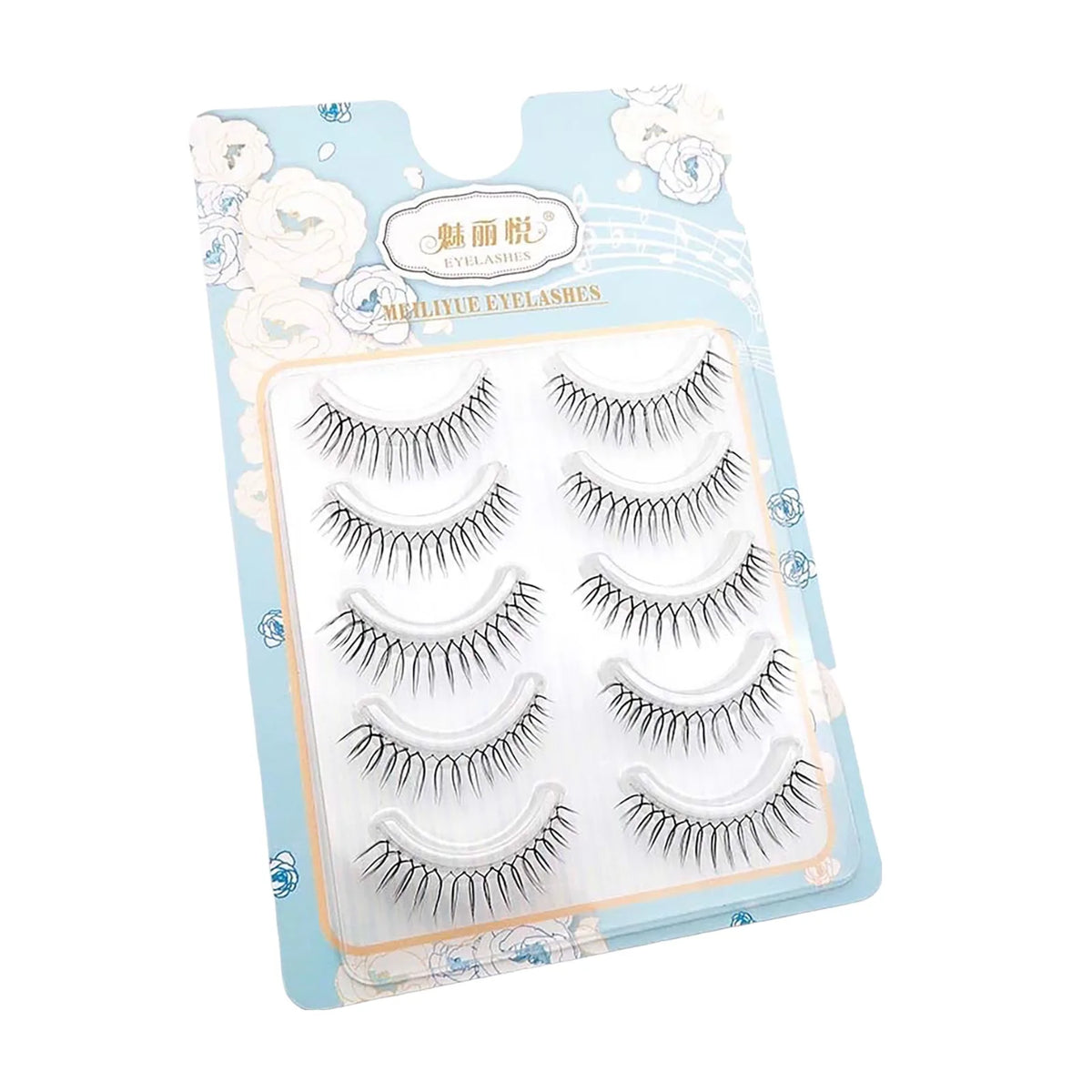 5 Pair False Eyelashes Korean Style U Shape Lashes Natural Soft Full Strip Eyelash Extension DIY Wispy Lash Cosmetic Supplies