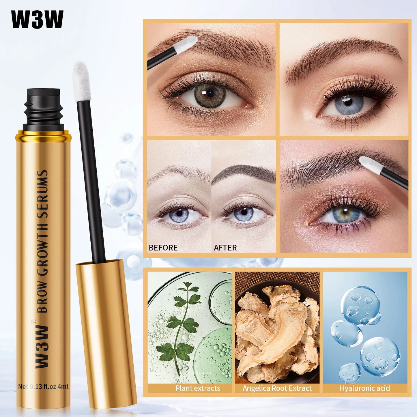 Fast Eyebrow Growth Serum Eyelash Hair Growth Anti Hairs Loss Product Prevent Baldness Fuller Thicker Lengthening Eyebrow Makeup