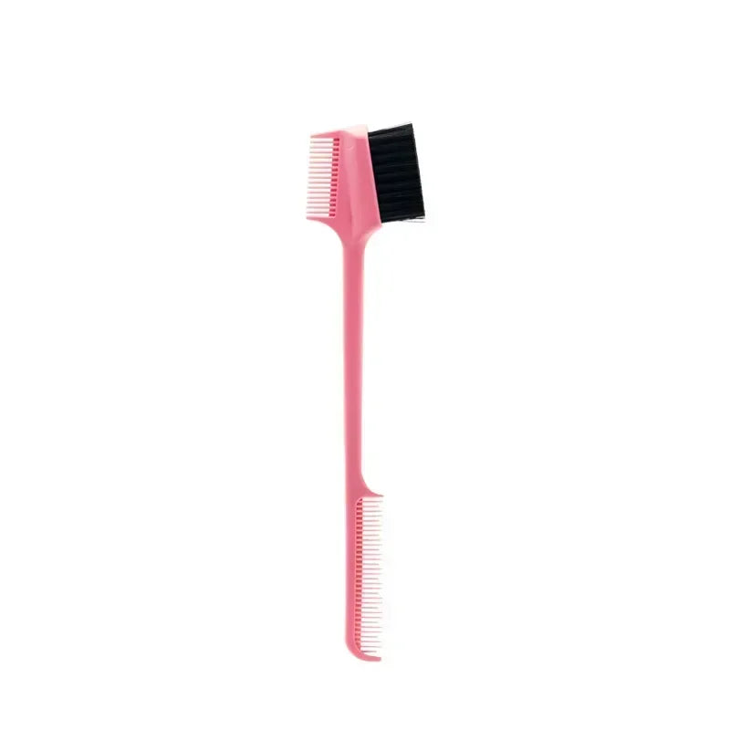 Edge Brush Comb Vendor Double Sided 3 In 1 Edge Control Brush for Baby Hair Salon Hair Comb Brushes Beauty Tools