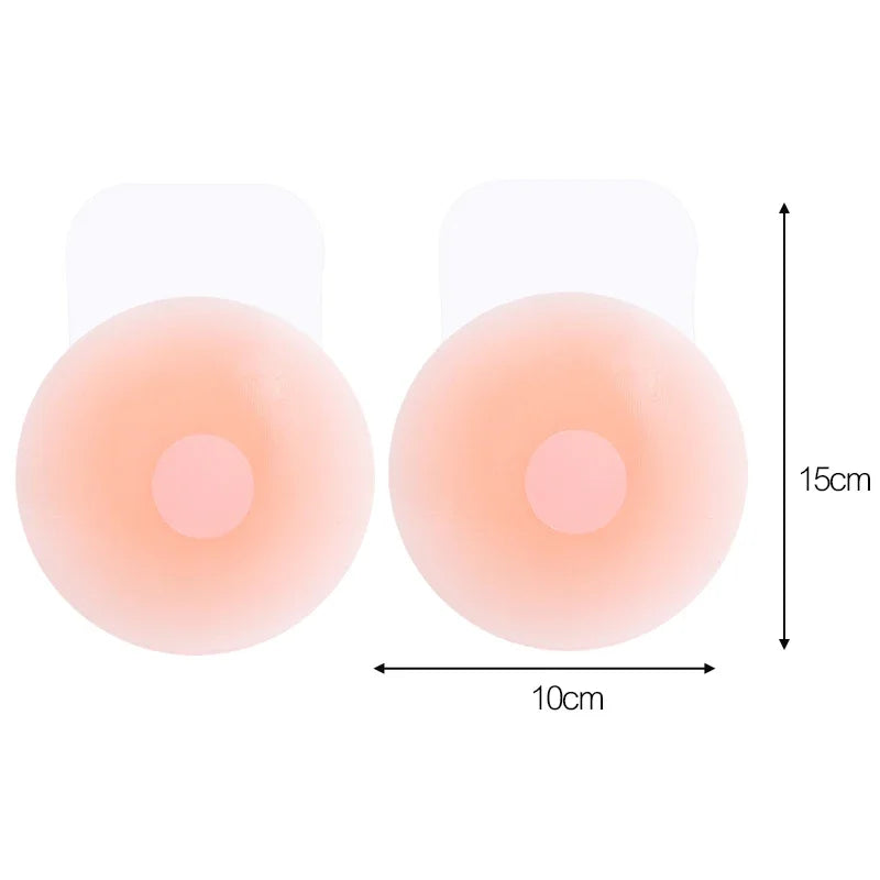 2/4PCS  Silicone Lift Up Bra Sticker Adhesive Invisible Bras Chest Patch for Women Reusable Chest Breast Petals Pads