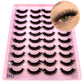 2023 New 20 pairs natural long 3D mink false eyelashes fake lashes makeup kit Mink Lashes extension eye lashes short eyelashes