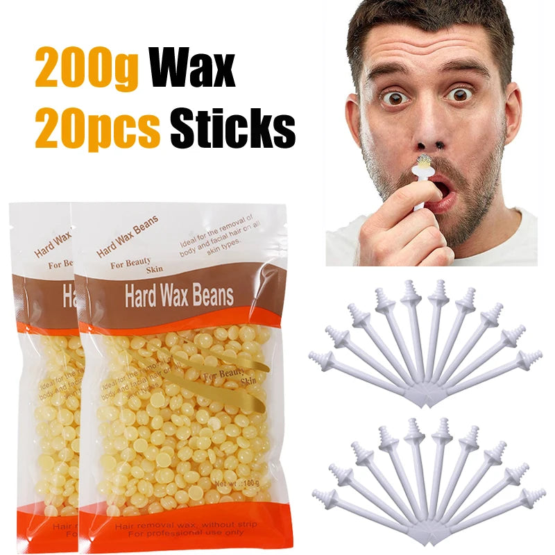 Portable Nose Wax Kit 50g-1005g for Men and Women Nail Waxing Hair Removal Wax Kit Nail Wax Cleaning Wax Kit Nose Clipper Beauty