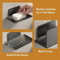 Removable No Drill Wall Mounted Soap Tray Self Adhesive Traceless Soap Sponge Holder for Bathroom Kitchen Sink