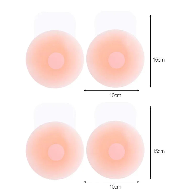 2/4PCS  Silicone Lift Up Bra Sticker Adhesive Invisible Bras Chest Patch for Women Reusable Chest Breast Petals Pads