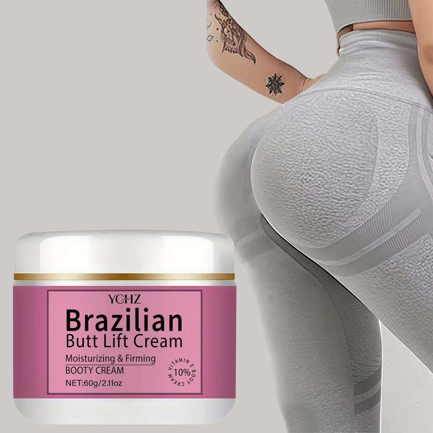 Butt-Lifting Cream, Containing Vitamin E - Instant Butt-Lifting and Firming Massage Gel, Suitable for All Skin Types, Moisturizing and Plumping Cream, Specifically Designed for Butt Shaping and Care