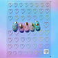 Cat's Eye 5D Gradient European Love Heart Gem Wing Crystal Geometric Colorful Self Adhesive Nail Art Stickers Manicure Decals