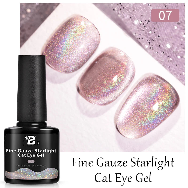 7.5ML Pink Blue Nail Gel Cat eye Semi Permanent Nail Art Soaking UV LED Nail Salon DIY Nail Salon Gel For Autumn And Winter