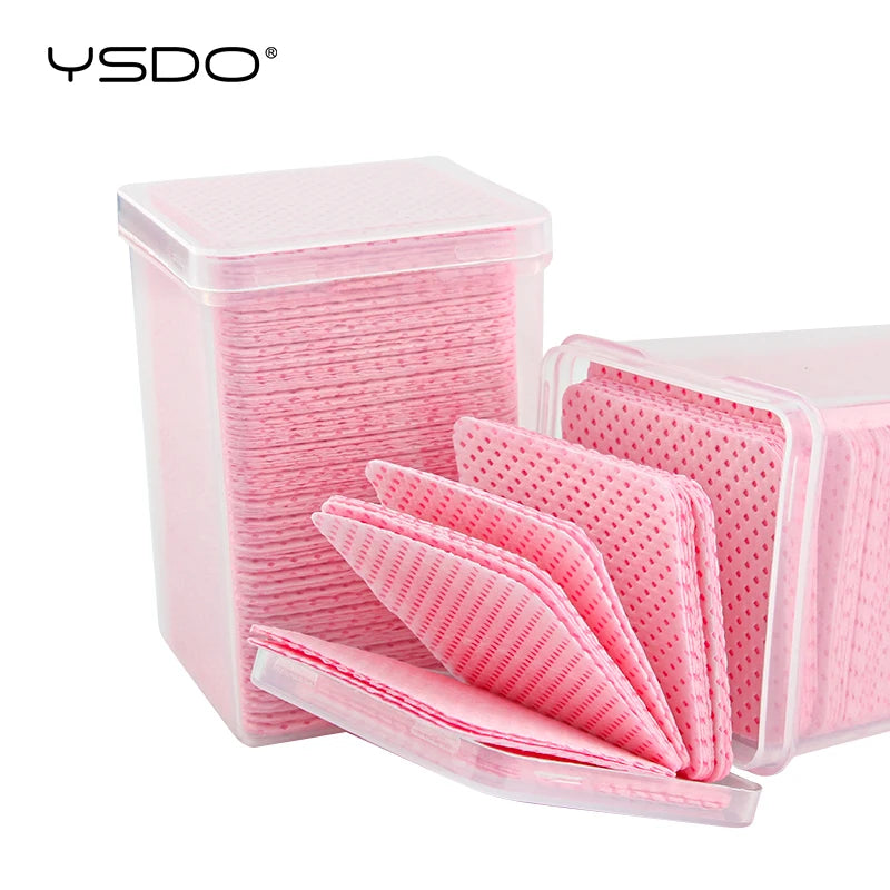 200 PCS Cleaning Cotton Pads Paper Cotton Wipes Eyelash Glue Remover Wipes Cleansing Cotton Nails Art Polish Makeup Clean Pads