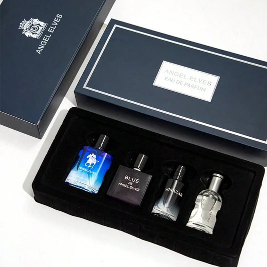 Men's Cologne Set 4 In 1 Set, Fresh Lemon Scent 1.01 Oz Long Lasting Fragrance Set Perfect Birthday Gift For Father, Boyfriend