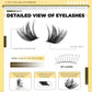 GROINNEYA Lashes Clusters 8-16mm Fluffy Volume Clusters Lashes 80D Faux Mink Eyelashes Cluster Natural Thick False Eyelashes