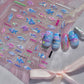 Magical Blow Bubbles Goldfish Bunny Rabbit Cat Kitten Shape Shiny Dreamy Bubbles 5D Nail Art Decorations Sticker Manicure Decal