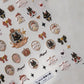 Lovely Cat Bunny Bowknot Poker Crown Lock Key Easter Eggs Love Cute Rabbit Mushroom Chick Flower Dog DIY Nail Art Stickers Decal