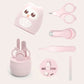 Children Manicure Kit Baby Nail Scissor Baby Nail Care Tool Set Kid Safe Portable Nail Clipper Trimmer File Tweezer with Box
