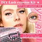 30D40D50D80D DIY Eyelash Extension Kit with Tweezers, Glue and Seal Reusable Single Eyelashes for Party Stage Festival Eye Makeu