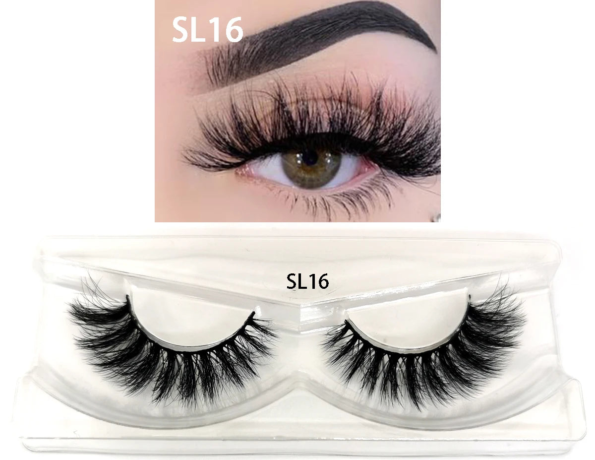 1 Pairs Makeup Eyelashes 3D Mink Lashes Fluffy Soft Wispy Natural Cross Eyelash Extension Reusable Lashes Mink 5D False Eyelash