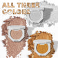 3 Color Highlighter Shimmer Waterproof Long-lasting Champagne Color Highlighter Powder Texture Brightening Facial Contours