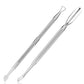 Cuticle Pusher and Cutter Set, Triangle Cuticle Nail Pusher Peeler Scraper, Professional Grade Stainless Steel Cuticle Remover