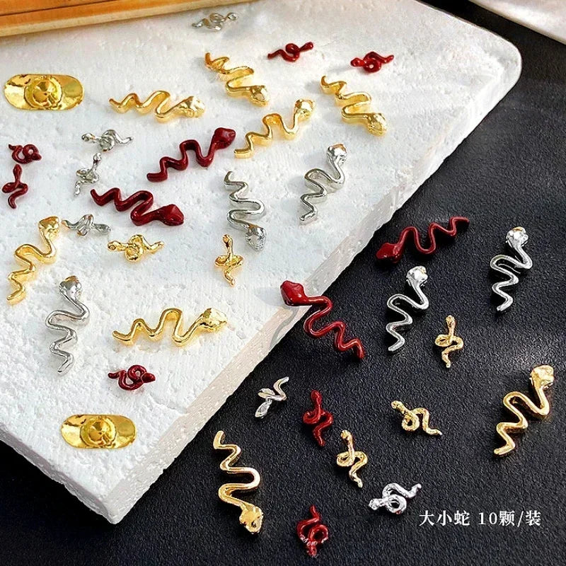Flat Pearl Wreath Star Bowknot Butterfly Rhinestones Christmas Koi Metal Alloy Jewelry Nail Art Decorations Manicure Accessories