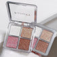 4 Color Face Highlighter Palette Illuminator Palette Natural Glow Waterproof Glitter Shimmer Baked Powder Highlighter Makeup