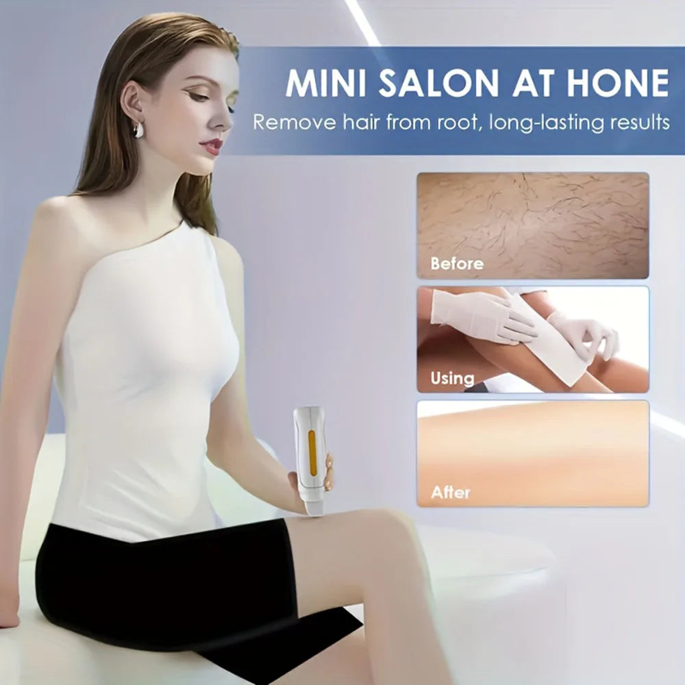 Viilife US Roll On Waxing Kit With Wax Cartridges And Wax Strips 3 In 1 Soft Wax Heater Kit Hair Removal Wax Wax Paper Waxing