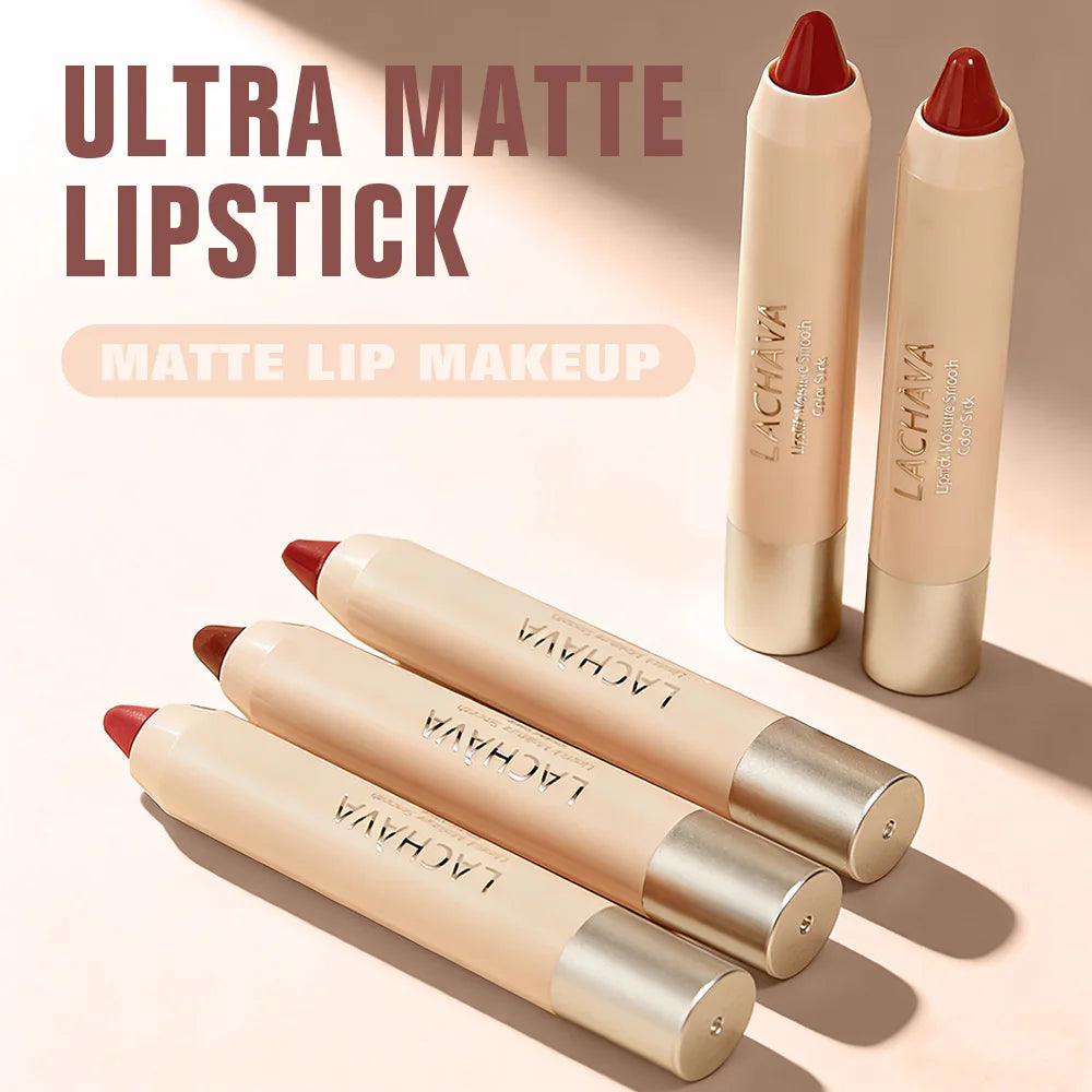 Lipstick & Lip Liner Pencil 2-in-1, Ultra Matte Lip Makeup, Smooth Glide, Buildable Color, Travel Friendly Lip Crayon