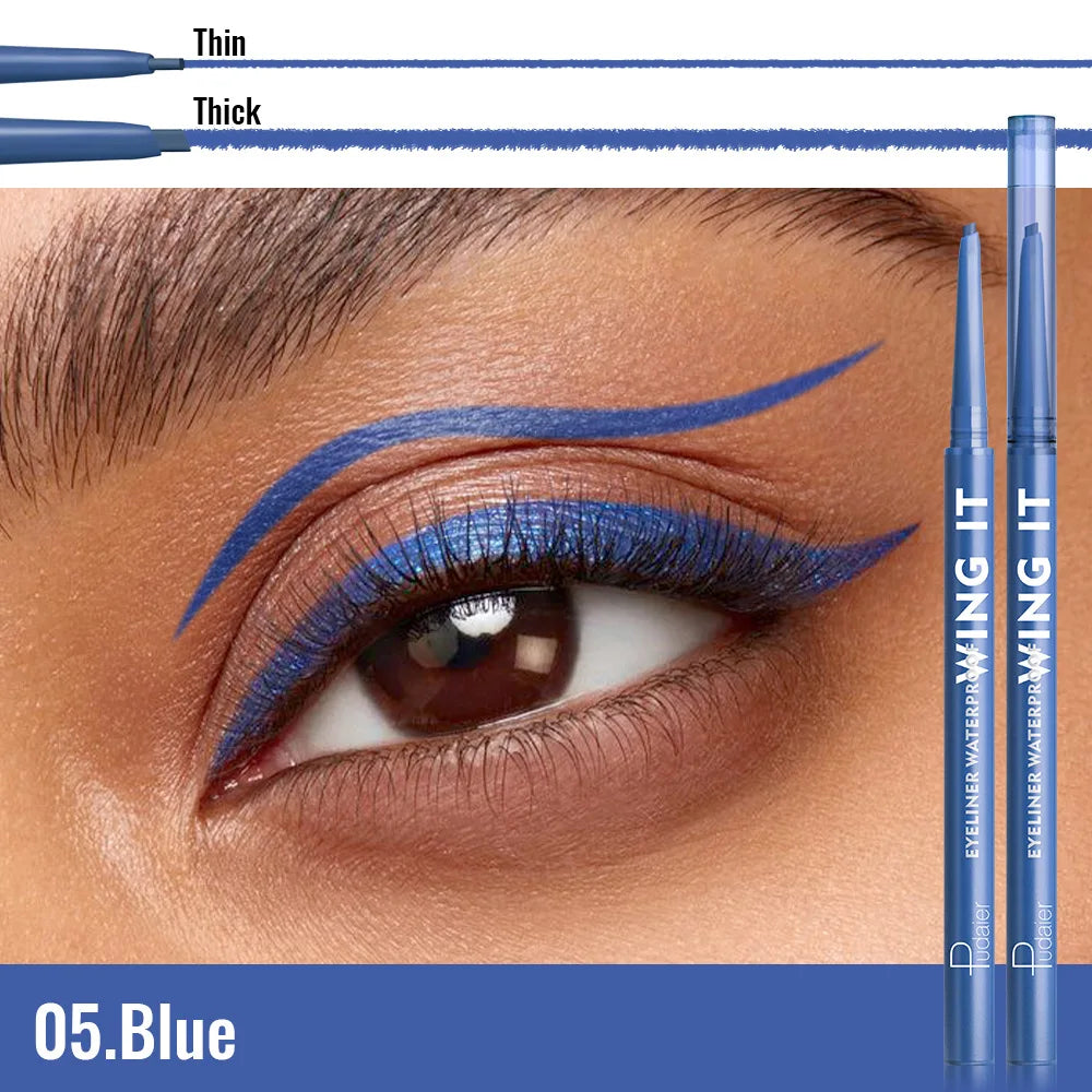 6 Matte Gel Eyeliner Pencils Waterproof Long Lasting Makeup Beginner Friendly Smooth Gel White Green Blue Brown Black Eyeliner