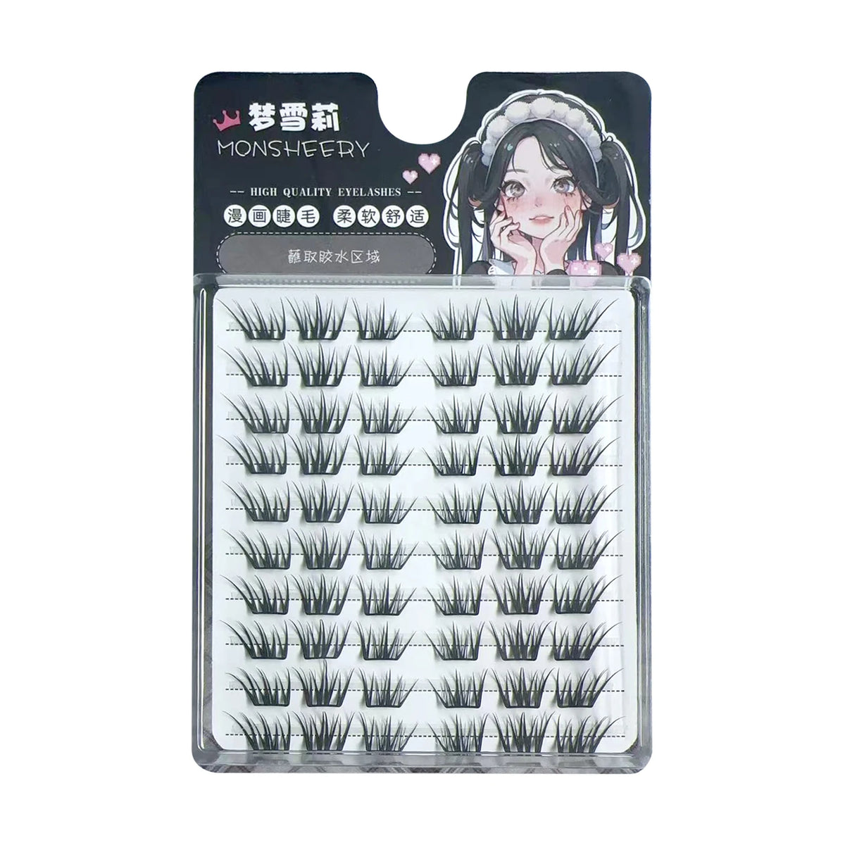 3/6/10 Rows Natural Charming Lashes Y2k Segmented Foxes Eyelash Extension Fluffy Single Clusters False Eyelashes Makeup Tools