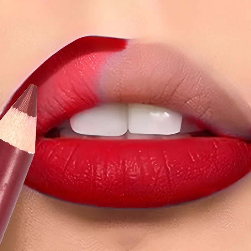Dark Brown Waterproof Lip Liner Matte Long Lasting Makeup Pens 28 Colors Non-stick Cup Lipstick Pencil Women Party Lip Cosmetic