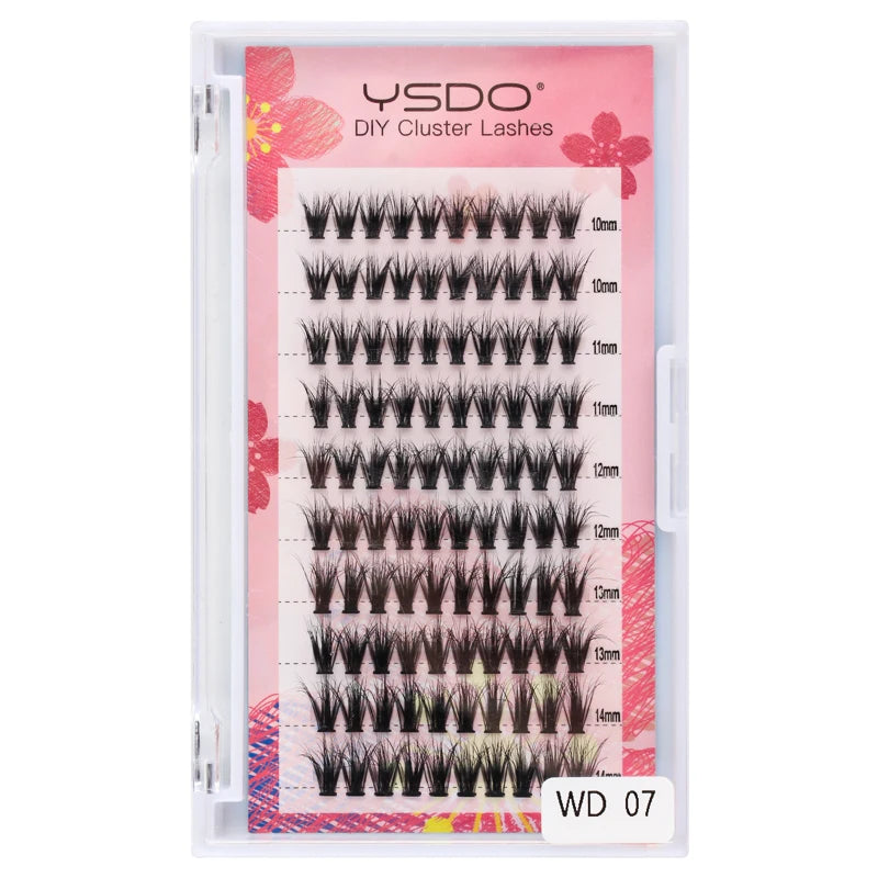 6 Rows 72 Cluster Individual False Lashes 10/12/14 mm Wispy Fluffy Fake Eyelashes Makeup Tools Eyelash Extension Tools Cilios
