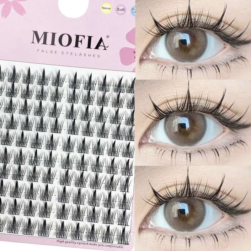 1/box 120 Bundles Mink False Eyelashe Natural Russian 3D laes Individual Eyelash extension cluster makeup tool wholesale lashes
