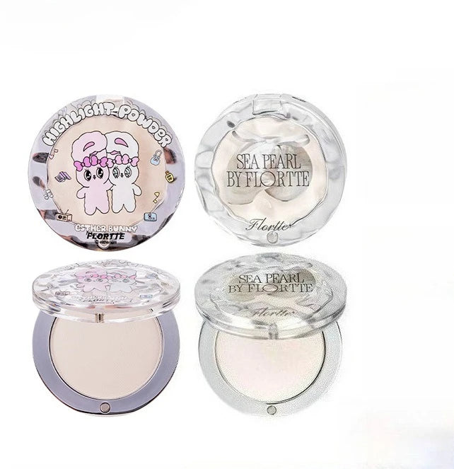 FLORTTE Esther Bunny Single-Colour Highlighter Powder Matte Brighten Contour Palette Face Makeup Cosmetics