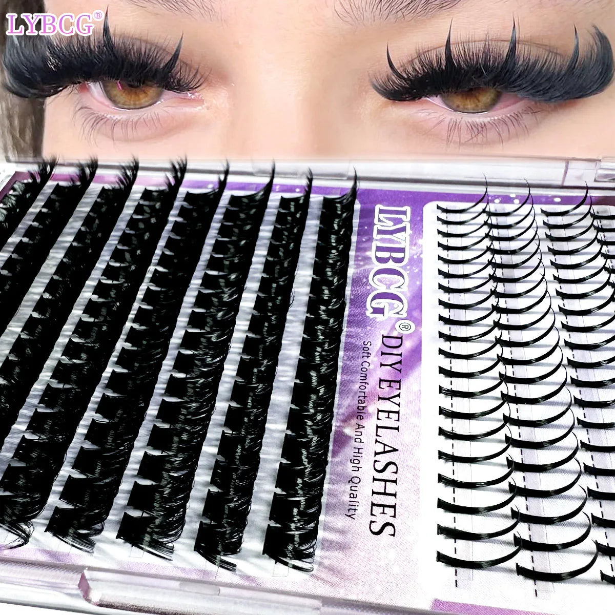 Lash Clusters 120D 100D Lash Spikes Eyelash Clusters Volume Individual Lashes DIY Spiky Lash Extension Mega Cluster Eyelash