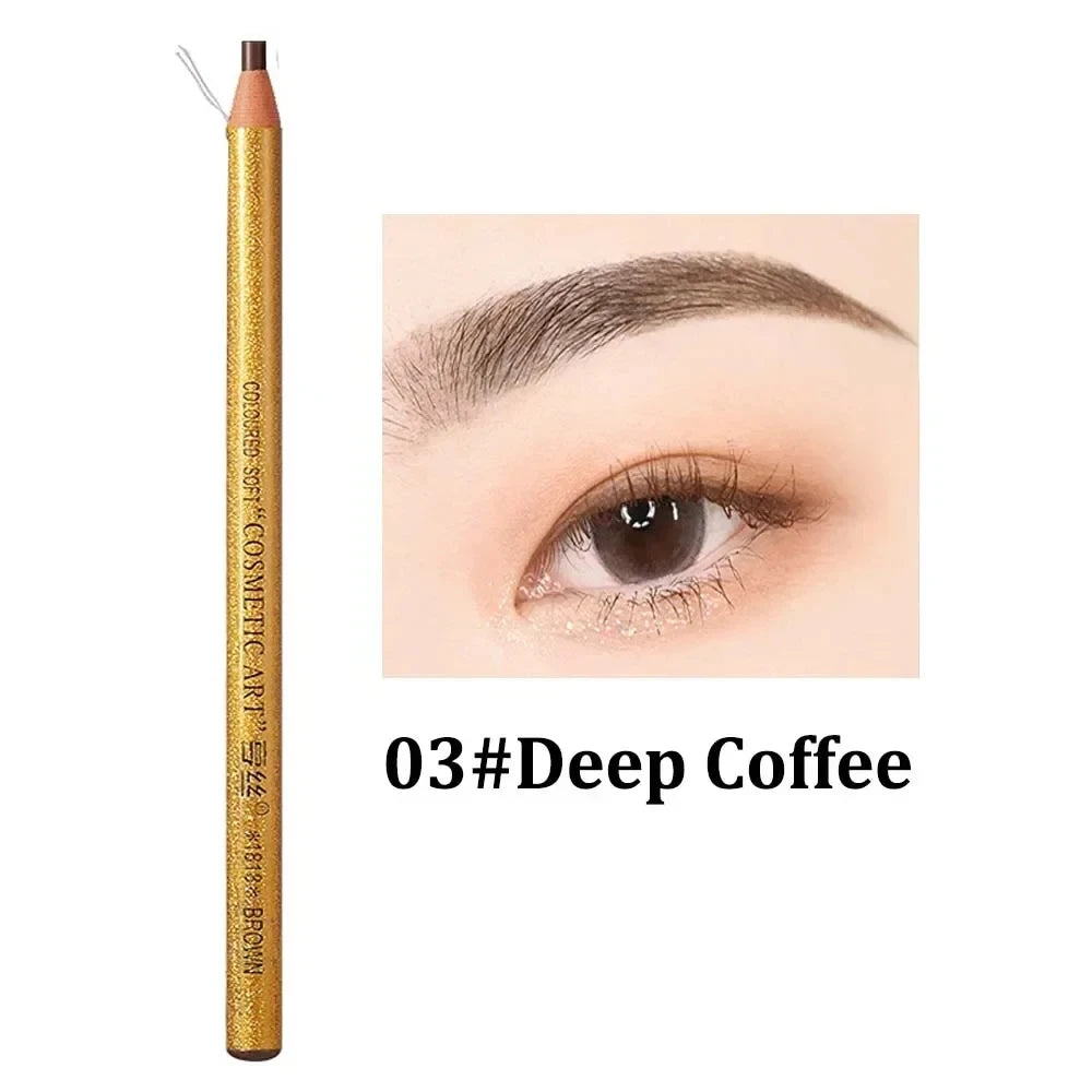 Microblading Eyebrow Pencil Waterproof Sweatproof Long-lasting Wild Eye Brow Tattoo Tinted Makeup Wood Brow Enhancers Cosmetics