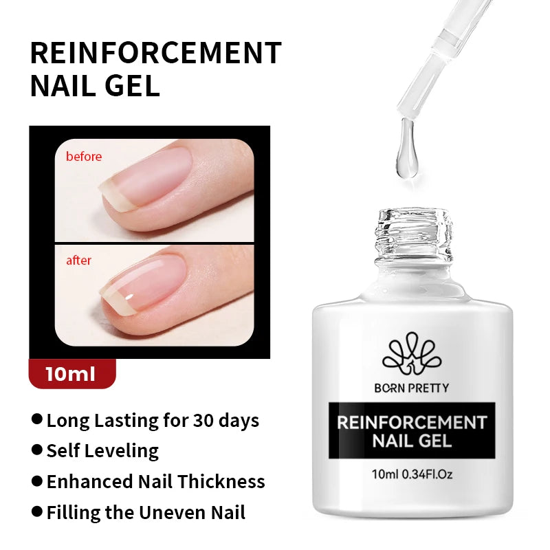 BORN PRETTY 10ml Jelly Nude Gel Nail Polish 50 Colors Semi Transparent Nail Art Nail Supplies Soak off UV LED Nails Gel Varnish
