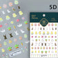 Lovely Cat Bunny Bowknot Poker Crown Lock Key Easter Eggs Love Cute Rabbit Mushroom Chick Flower Dog DIY Nail Art Stickers Decal