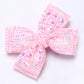Rhinestone Bow Hair Clips Sweet Ribbon Barrette Baby Girls Sparkling Crystal Hairpins For  Children Kids Headwear Accessories
