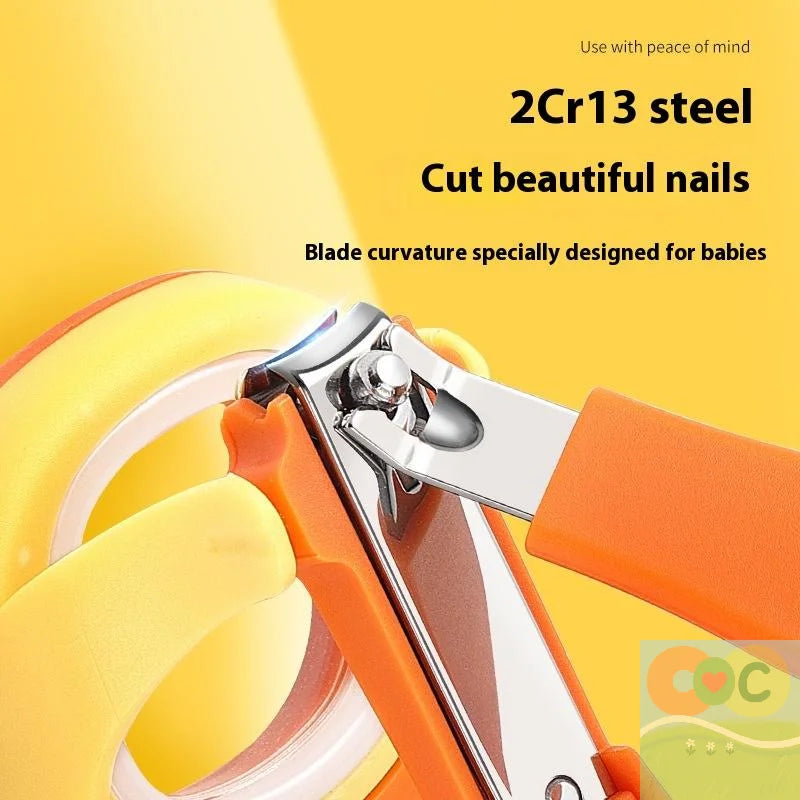 HUA Baby Elderly Nail Clippers With LED Light/Magnifying Glass Splashproof Nail Trimmer Fingernails Toenails Nail Scissors Care