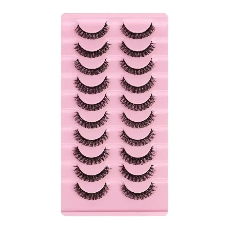 10Pairs 3D Mink Lashes Russian Strip Lash Dramatic False Eyelashes Faux Cils Makeup Wholesale Fake Eyelash Extension