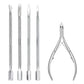1/4/5/7Pc Professional Stainless Steel Nail Care Tools Double Head Cuticle Pusher Cuticle Nipper Nail Cuticle Remover Accessorie