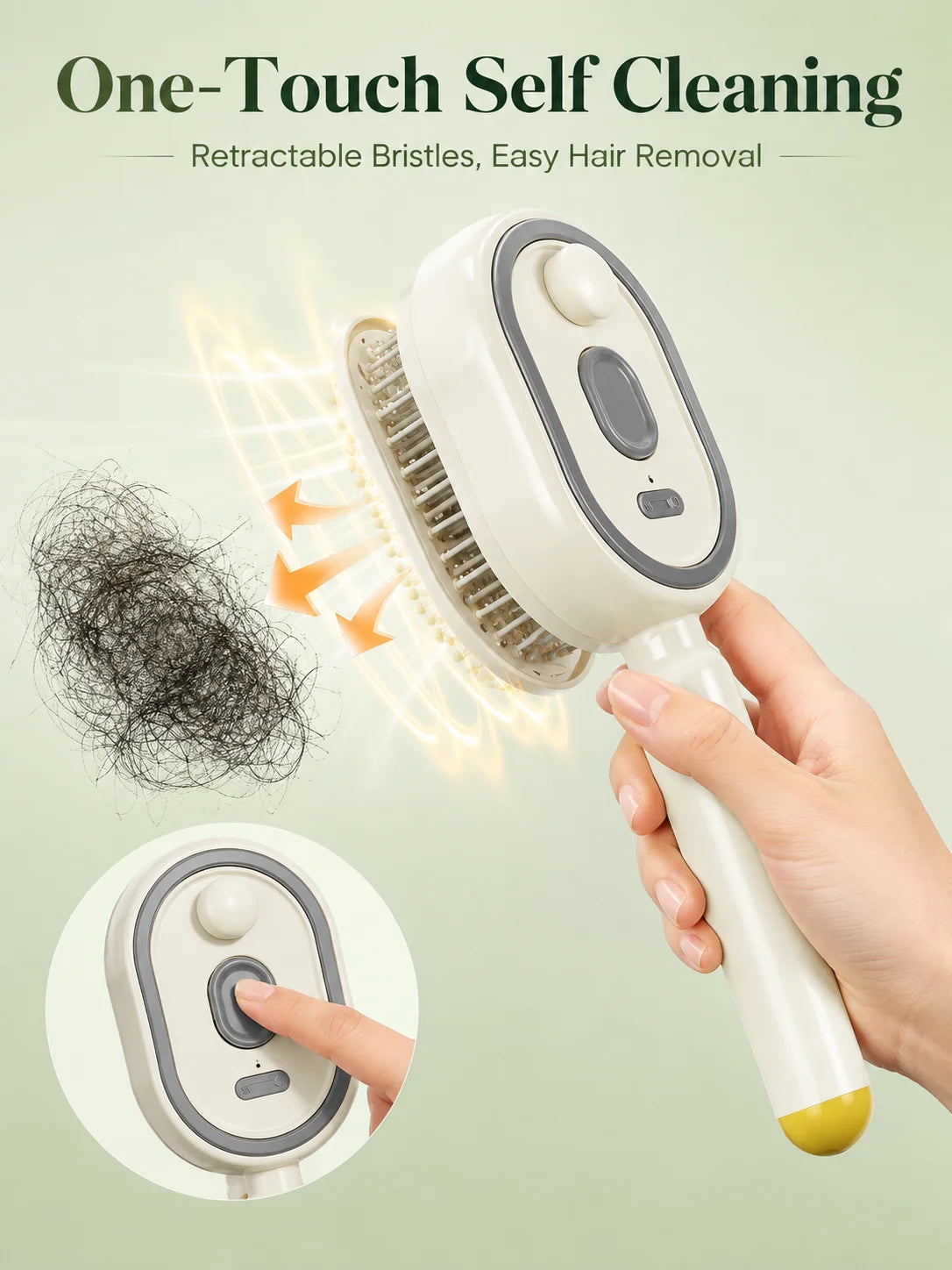 Magic Detangling Hair Brush Anti Frizz Electric Spray Air Cushion Self Cleaning Rechargeable Red Light Hair Detangler for Women