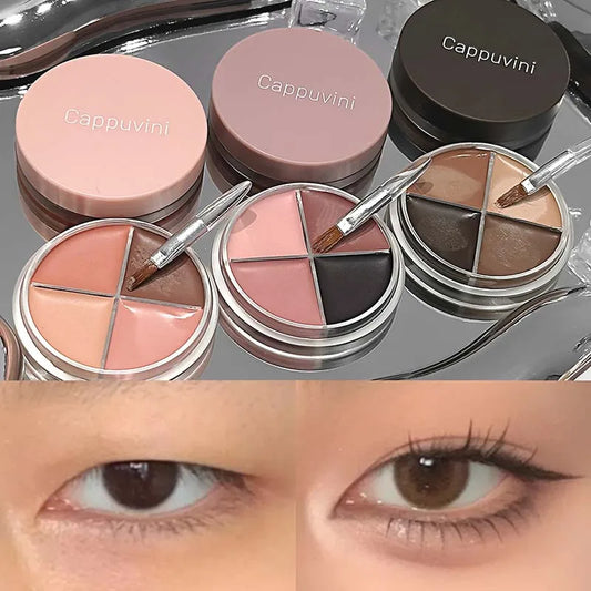 Cappuvini Matte Eyeliner Cream Long-Lasting Waterproof Sweatproof Smudge-Proof Natural Shaping Highlight Brightening Chinese Cos