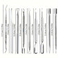 Multicolor Double-ended Stainless Steel Cuticle Pusher Dead Skin Push Remover For Pedicure Manicure Nail Art Cleaner Care Tools
