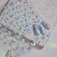 Shiny Jelly Butterfly Charming Golden Gradient Bowknot 5D Self Adhesive Nail Art Sticker Flower Petal Rhinestone Manicure Decals