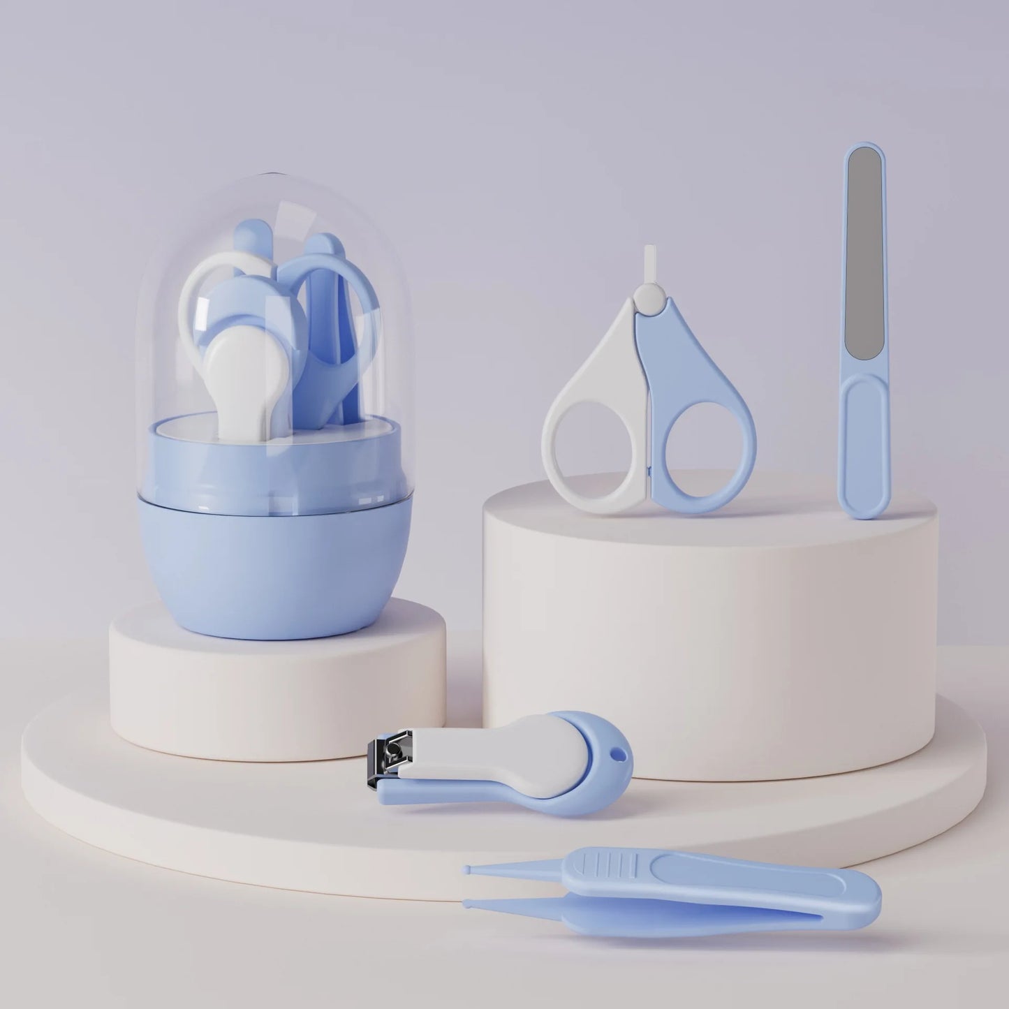 Newborn Baby Nail Scissor Baby Nail Care Tool Kid Safe Portable Nail Clipper Trimmer Tweezer with Box Children Manicure Kit