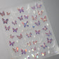 Golden Thread Butterfly Jelly Series Nail Art Stickers High Quality New Bronzing DIY Manicure Decal Decoration