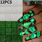 12sheets Laser Sliver Snowflakes/snowballs 3D Christmas Nail Art Decals Dreame Laser Santa Claus Snowman Nail Stickers Charms﻿